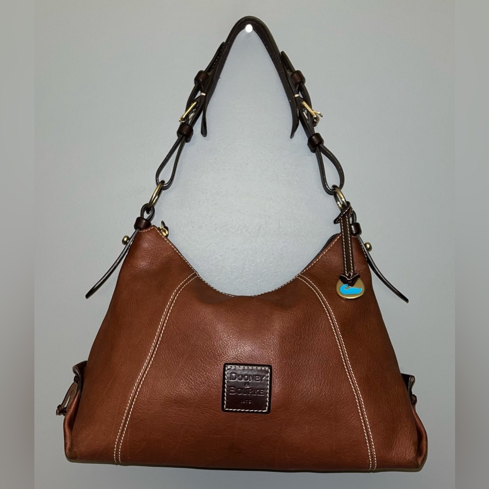 Dooney & Bourke Vintage Brown Italian Leather Hobo Shoulder/Handbag